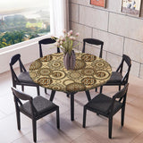 Max Elastic Edged Waterproof Backed Fitted Table Cover Tableclothes Style F 1.2m