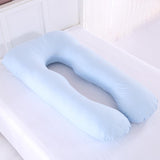 Max U Shaped Maternity Pregnancy Support Pillow Body Bolster Pillowcase - Blue