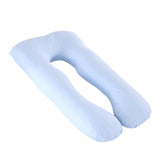 Max U Shaped Maternity Pregnancy Support Pillow Body Bolster Pillowcase - Blue