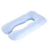 Max U Shaped Maternity Pregnancy Support Pillow Body Bolster Pillowcase - Blue