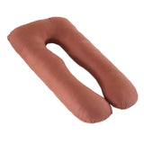 Max U Shaped Maternity Pregnancy Support Pillow Body Bolster Pillowcase - Coffee