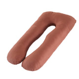 Max U Shaped Maternity Pregnancy Support Pillow Body Bolster Pillowcase - Coffee