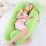Max U Shaped Maternity Pregnancy Support Pillow Body Bolster Pillow - Green