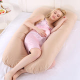 Max U Shaped Maternity Pregnancy Support Pillow Body Bolster Pillow - Camel
