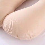 Max U Shaped Maternity Pregnancy Support Pillow Body Bolster Pillow - Camel