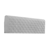 Max Strethable Soft Velvet Thicken Dustproof Bed Headboard Slipcover 200cm Grey