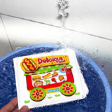 Max Waterproof Baby Kids Shower Bath Book Early Educational Toys Delicious Food