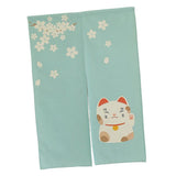 Max Japanese Noren Doorway Curtain Room Divider 85x150cm Sakura Fortune Cat