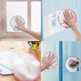 Max Window Screen Cleaning Cloth Gloves Net Sheers Curtain Dusting Mitt Blue