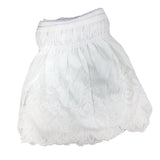 Max Vintage Crochet Lace Ruffle Elastic Band Bed Skirt  White 1_200x200cm