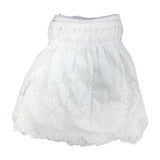 Max Vintage Crochet Lace Ruffle Elastic Band Bed Skirt  White 1_200x200cm