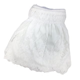 Max Vintage Crochet Lace Ruffle Elastic Band Bed Skirt  White 1_200x200cm