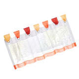 Maxbell Colorful Sheer Tab Top Kitchen Cafe Half Curtains Orange-60x150cm