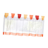 Maxbell Colorful Sheer Tab Top Kitchen Cafe Half Curtains Orange-60x150cm