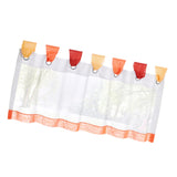 Maxbell Colorful Sheer Tab Top Kitchen Cafe Half Curtains Orange-60x150cm