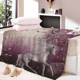 Max Digital Printing Flannel Blanket Soft Bed Sofa Throw Unicorn 150x200cm