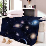 Max Digital Printing Flannel Blanket Soft Bed Sofa Throw Galaxy 150x200cm