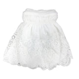 Max Vintage Crochet Lace Ruffle Elastic Band Bed Skirt  White 2_100x200cm
