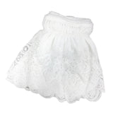 Max Vintage Crochet Lace Ruffle Elastic Band Bed Skirt  White 2_100x200cm