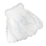 Max Vintage Crochet Lace Ruffle Elastic Band Bed Skirt  White 2_100x200cm