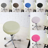 Bar Stool Covers Round Chair Seat Cover Sleeve Protector Beige 35cm