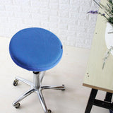 Bar Stool Covers Round Chair Seat Cover Sleeve Protector Royal Blue 33cm