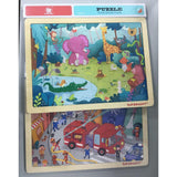 Max 24 Pieces Wooden Jigsaw Puzzle Baby Kids Puzzle Toy Fire Fighting