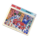 Max 24 Pieces Wooden Jigsaw Puzzle Baby Kids Puzzle Toy Fire Fighting