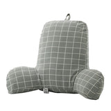 Max Bed Rest Reading Pillow Support for Adults Teens Kids Grey Grid