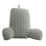 Max Bed Rest Reading Pillow Support for Adults Teens Kids Grey Grid