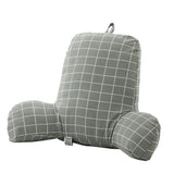 Max Bed Rest Reading Pillow Support for Adults Teens Kids Grey Grid