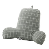 Max Bed Rest Reading Pillow Support for Adults Teens Kids Grey Grid