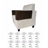 Maxbell Set of 2 Nonslip Stretch Furniture Sofa Armrest Cover Protector Chocolate