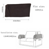 Maxbell Set of 2 Nonslip Stretch Furniture Sofa Armrest Cover Protector Chocolate