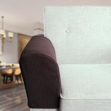 Maxbell Set of 2 Nonslip Stretch Furniture Sofa Armrest Cover Protector Chocolate