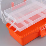 Max Multi Purpose Plastic Folded Storage Container Home Toolbox  Orange