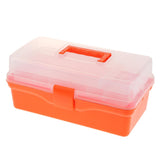 Max Multi Purpose Plastic Folded Storage Container Home Toolbox  Orange