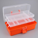 Max Multi Purpose Plastic Folded Storage Container Home Toolbox  Orange
