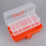 Max Multi Purpose Plastic Folded Storage Container Home Toolbox  Orange