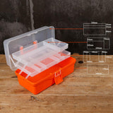 Max Multi Purpose Plastic Folded Storage Container Home Toolbox  Orange
