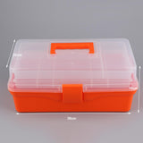 Max Multi Purpose Plastic Folded Storage Container Home Toolbox  Orange