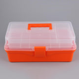 Max Multi Purpose Plastic Folded Storage Container Home Toolbox  Orange