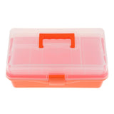 Max Multi Purpose Plastic Folded Storage Container Home Toolbox  Orange