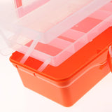 Max Multi Purpose Plastic Folded Storage Container Home Toolbox  Orange