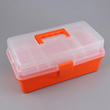 Max Multi Purpose Plastic Folded Storage Container Home Toolbox  Orange