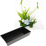 Max Plastic Ikebana Suiban Vase Pot Bonsai Flower Container~Various Shape Rectangle_2