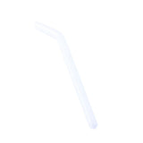 Max 1pcs Creative Curved Glass Drinking Straw Bent With Brush White