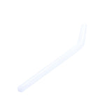 Max 1pcs Creative Curved Glass Drinking Straw Bent With Brush White