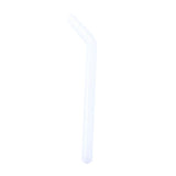 Max 1pcs Creative Curved Glass Drinking Straw Bent With Brush White
