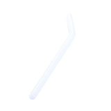 Max 1pcs Creative Curved Glass Drinking Straw Bent With Brush White